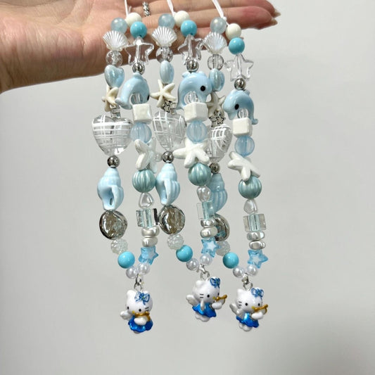 Blue Ocean Theme Hello Kitty Phone Charm